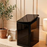 Matte Black Press-To-Open Trash Can